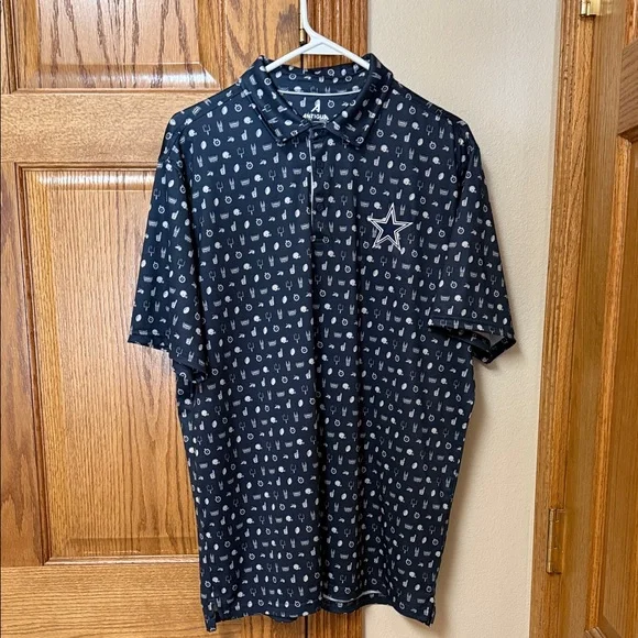 Antigua Navy Polo with Dallas Cowboys Pattern - Picture 1 of 3